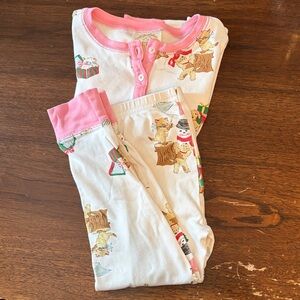 TBBC Pajama Set festive with Pink Accents Size 4T